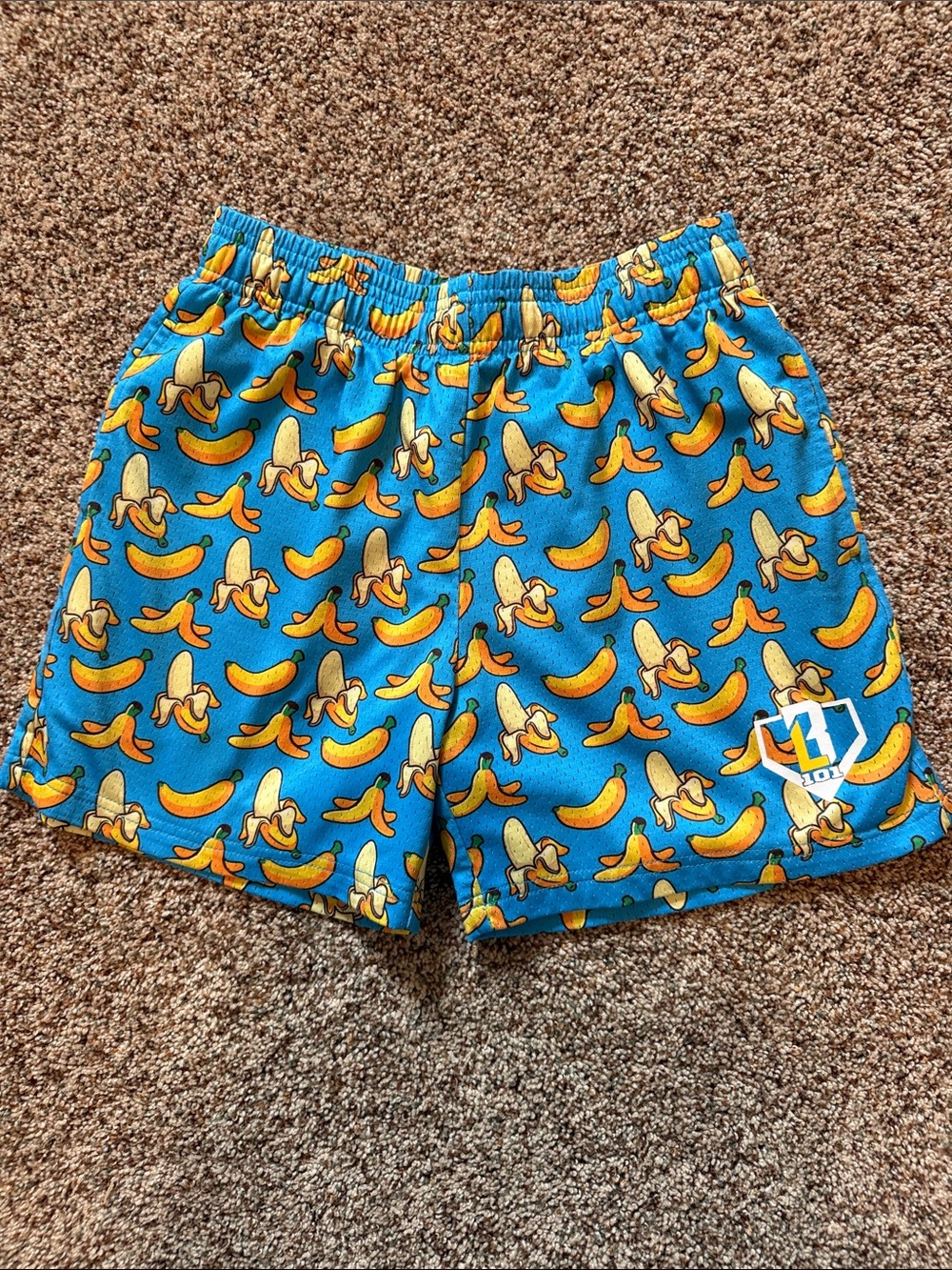Baseball lifestyle 101 Blue Banana Print Shorts